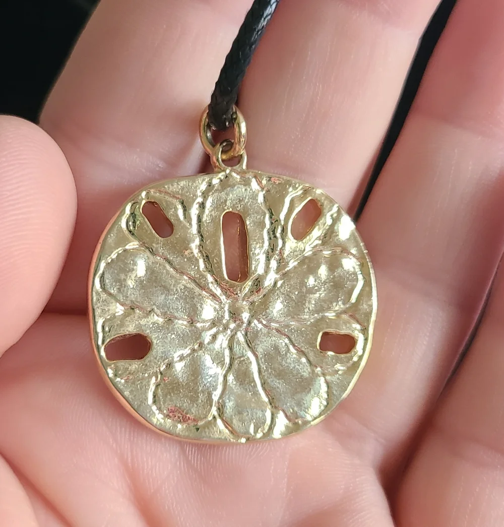 Goldtone Sand Dollar Pendant Necklace